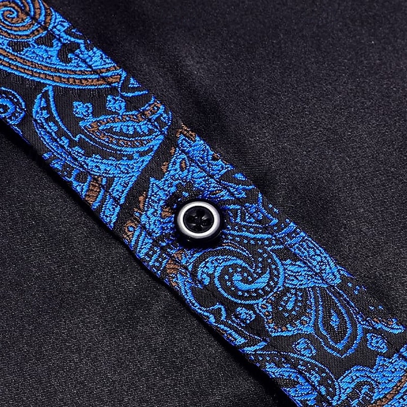 Per uomo Camicia Come la seta Camicia casual Camicia con Bottoni Camicia da Ballo Semplice Formale Matrimonio Nero Manica Lunga Bavero Primavera & Autunno Tutte le stagioni Abbigliamento del 2026 a $25.99 –P3