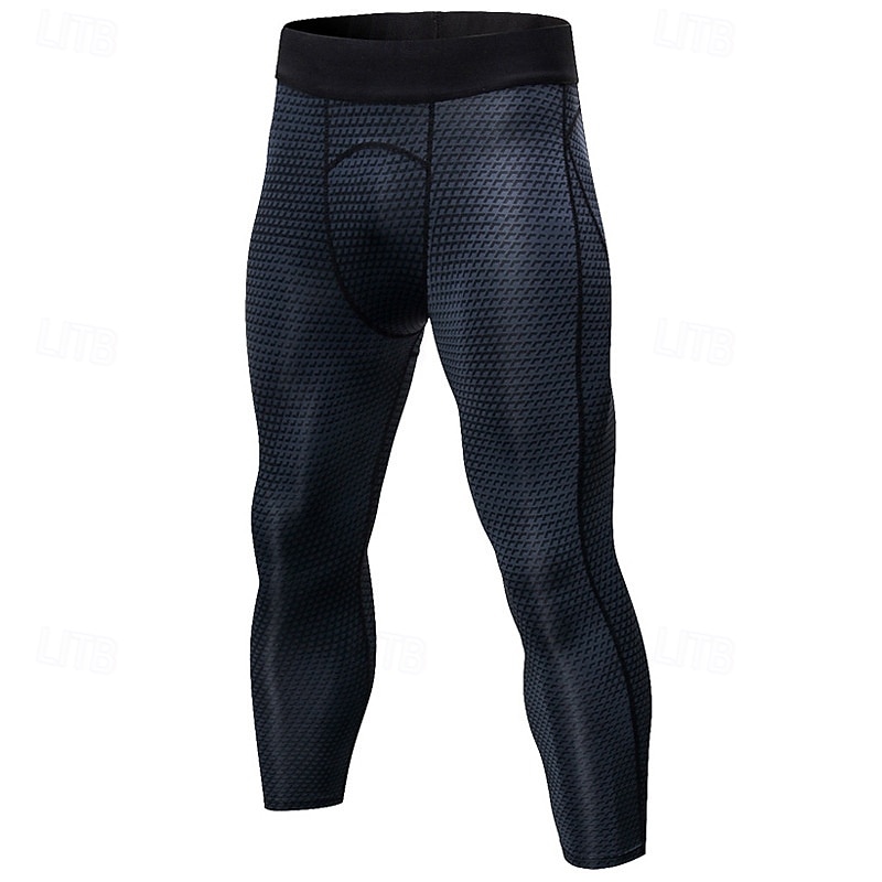 Men's Compression Pants Compression Tights Leggings Sports Baselayer 3D High Waist Bottoms Athleisure Gym Workout Fall Quick Dry Gym Basketball Athletic Regular Fit Sportswear Activewear Solid Colored 2025 - $18.99 –P2