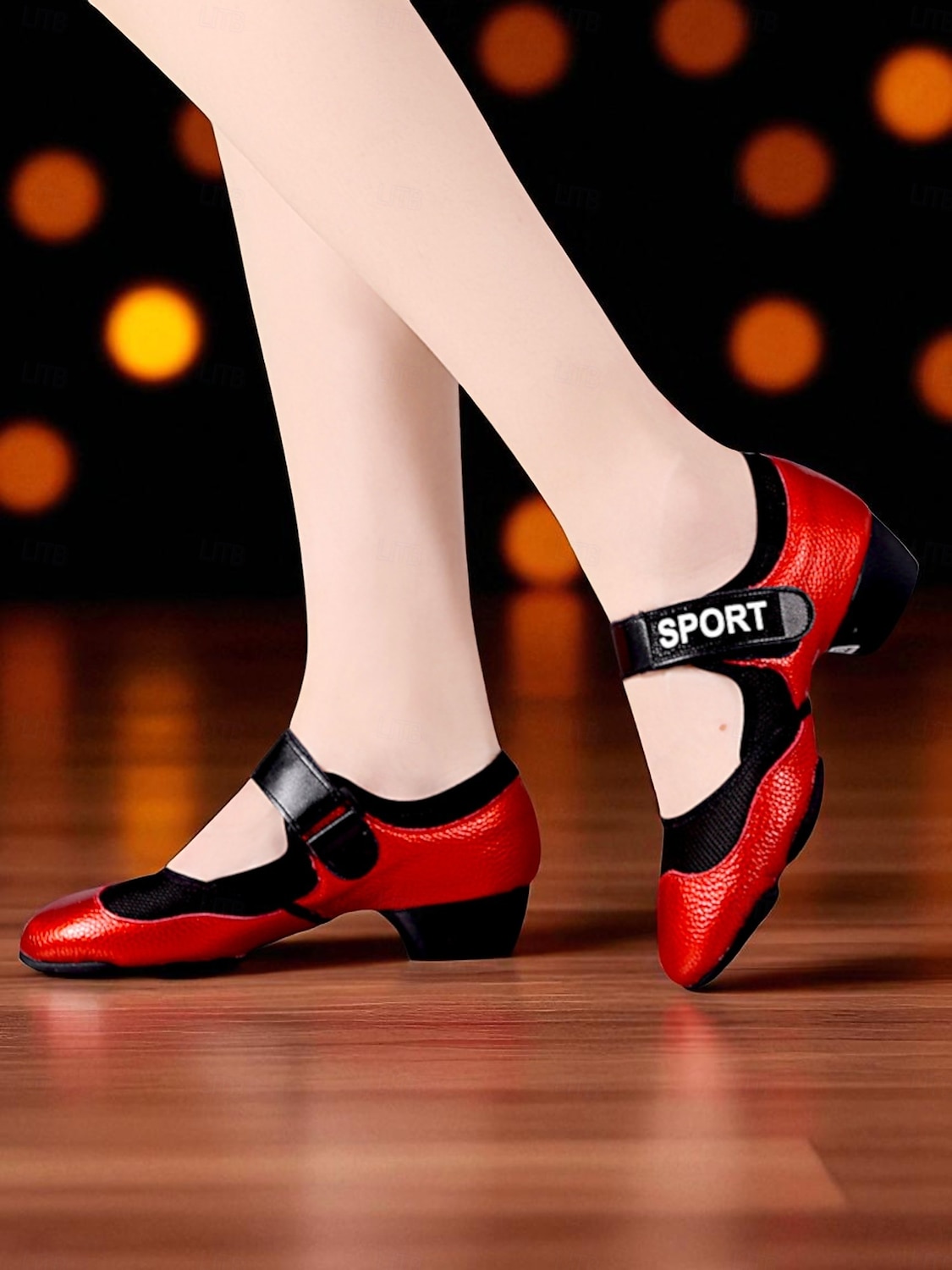 Sapatos de dança jazz femininos com sola dividida vermelha e preta - tênis de performance confortáveis e antiderrapantes para prática de dança latina, moderna e de salão de 2025 por $46.99 –P5