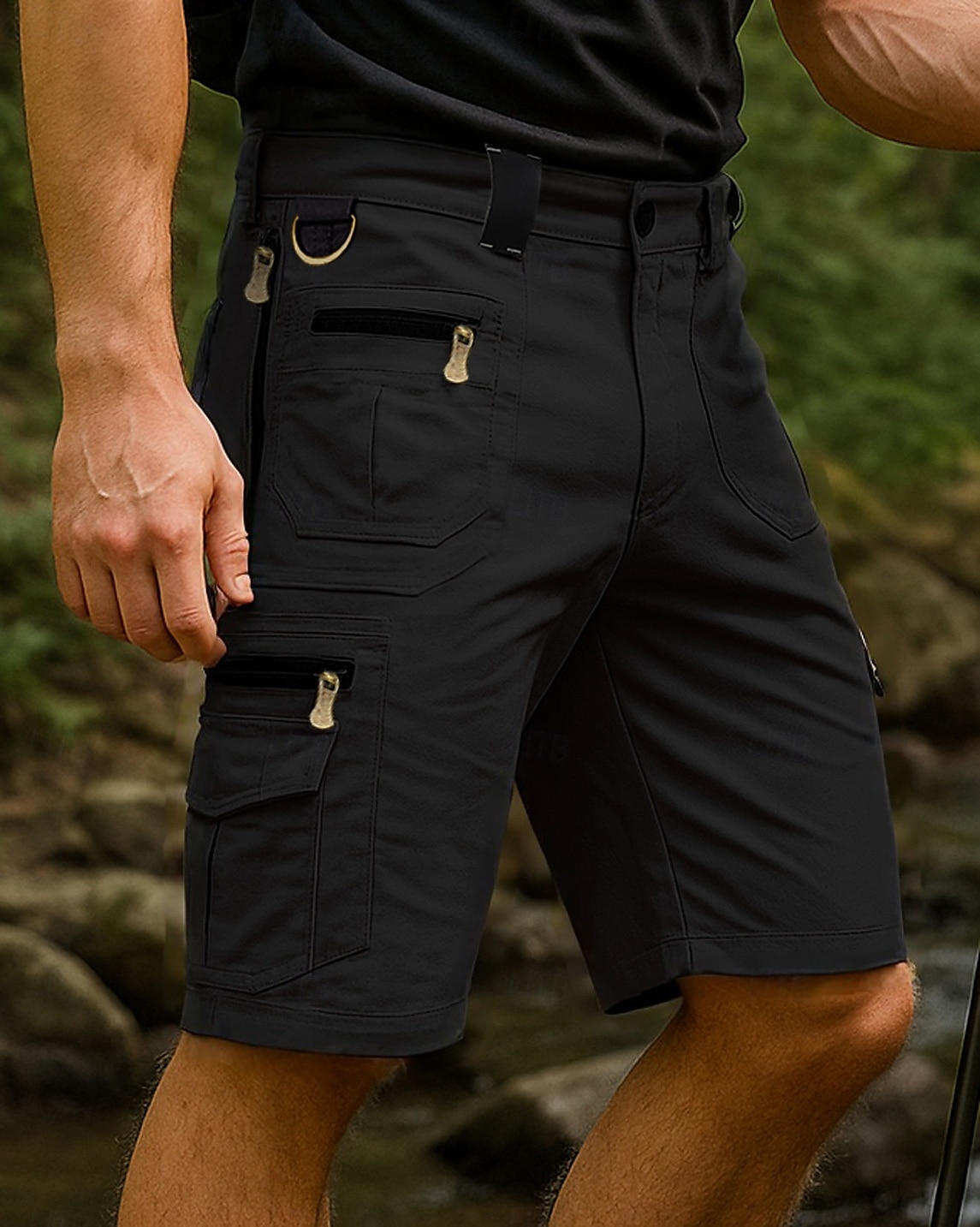 Homens Bermuda Cargo Shorts de caminhada shorts esportivos Verão Ao ar livre Normal Leve Respirável Calças Capri Bolsos Preto Verde Tropa Algodão Tênis Golfe Corrida S M L XL XXL de 2026 por $32.99 –P5