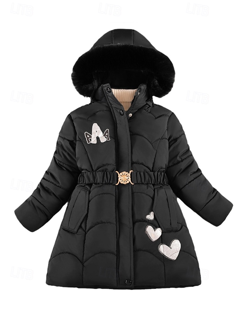 Bambini Ragazze Cappotto in Piuma Cuore Moda Cerniera Scuola Cappotto Capispalla 4-12 Anni Autunno Nero Rosa Vino del 2025 a $32.99 –P5