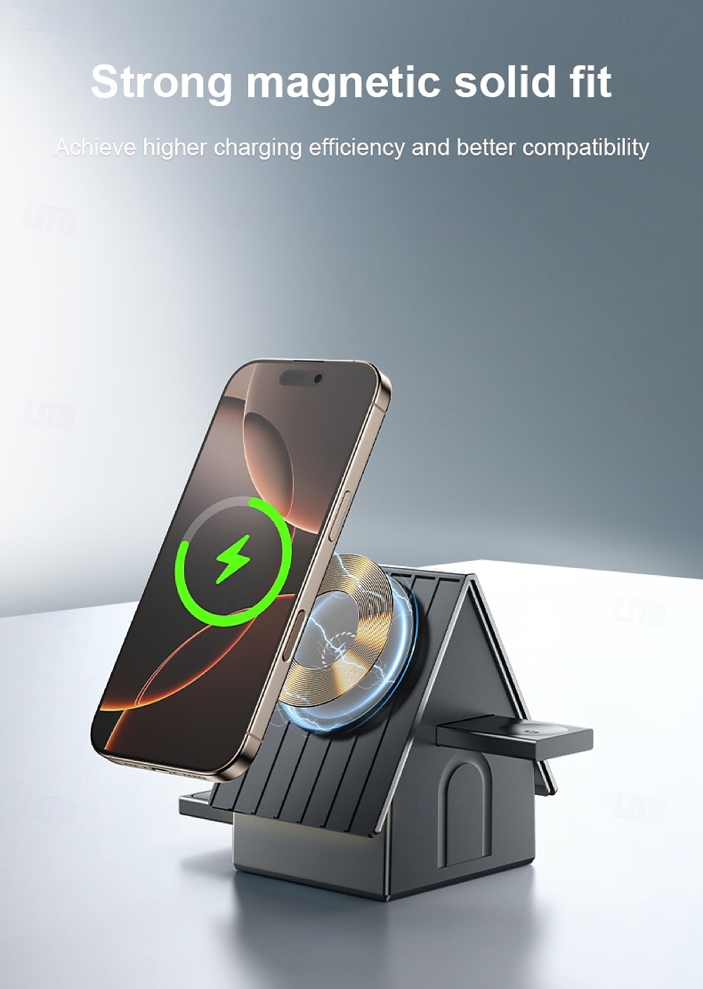 2025年 ワイヤレスチャージャー ワイヤレス充電パッド ワイヤレス充電スタンド 折りたたみ式充電ステーション MagSafe ユニバーサル 磁石バックル 用途 携帯電話 Apple Watch Series 4 AppleWatchシリーズSE / 6/5/4/3/2/1 Apple Watch Series 3  コレクション – $39.99 –P8