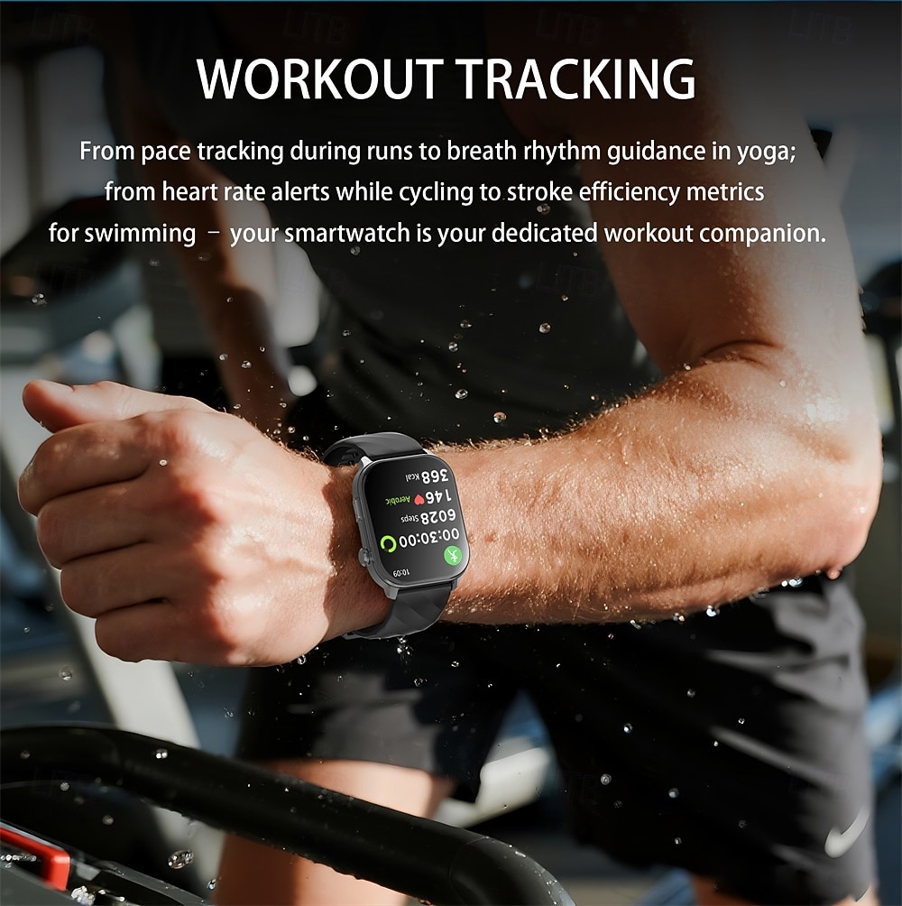 LC211 Smart Watch 2.01 inch Smartwatch Fitness Running Watch Bluetooth Temperature Monitoring Pedometer Call Reminder Compatible with Android iOS Women Men GPS Long Standby Hands-Free Calls IPX-5 2025 - $47.99 –P9