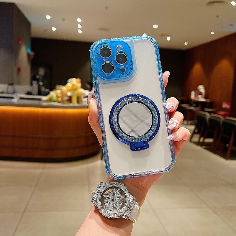 2025年 電話 ケース 用途 16 15 14 Pro Max Plus 16e 13 Pro Max バックカバー ミラー キックスタンド 耐衝撃 レトロ風 TPU PC コレクション – $11.99 –P8