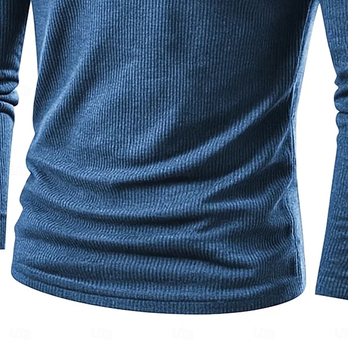 Herren T Shirt Geripptes Strick-T-Shirt Langarm Henley Ganzjahres Einfarbig Traditionell / Vintage Lässig Tasche Outdoor Heim Sport & Outdoor Marineblau Blau Braun Top T-Shirt für Herren 2025 - $23.99 –P3