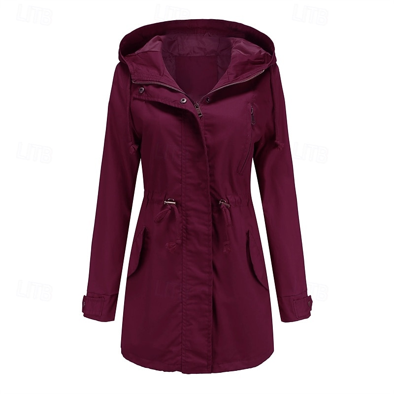 Femmes Veste Décontractée Chaud Confortable Fermeture éclair Avec Poches Mode Extérieur Uni Sortir Week-end Fermeture éclair Régulier À capuche Coupe régulière manche longue Vêtements d'extérieur de 2025 ? $35.99 –P9