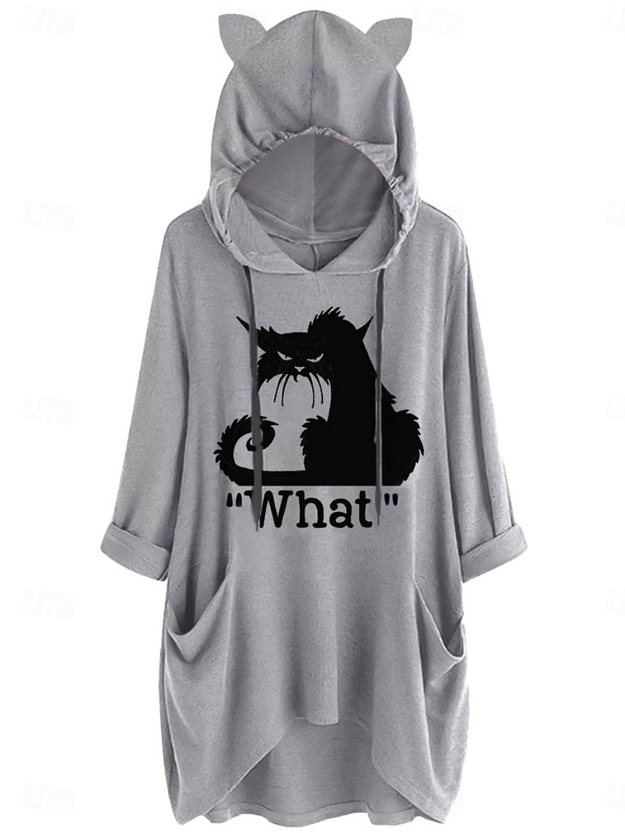 Femmes Sweat à capuche Uni Streetwear Occasionnel manche longue À capuche Hauts Réguliers Rue Fête Avec Poches Imprimé Jaune Rose Claire Bleu Gris Automne Hiver de 2025 ? $22.99 –P4