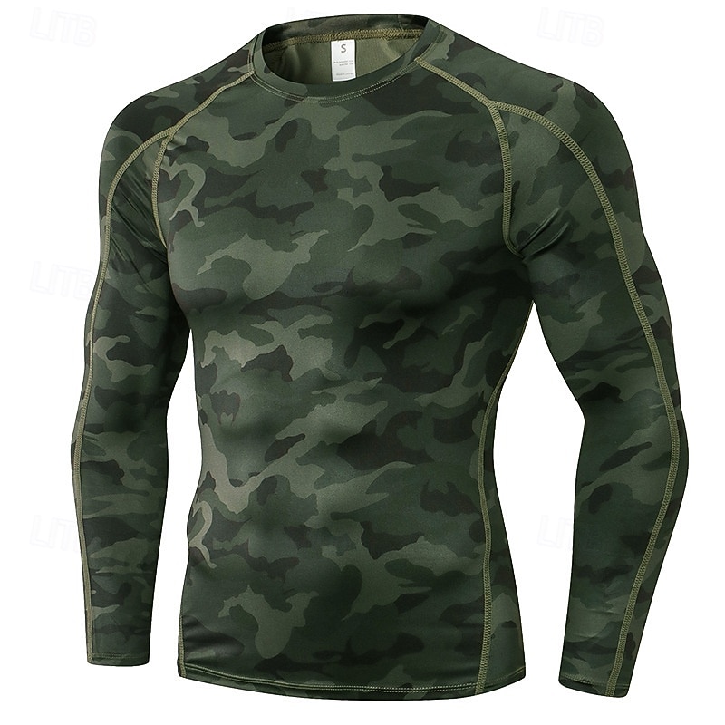 Per uomo Maglia a compressione Strato di base per l'allenamento T-shirt Fitness Manica Lunga Top Athleisure Autunno Asciugatura Rapida Palestra Pallacanestro Atletico abbigliamento sportivo del 2025 a $20.99 –P15