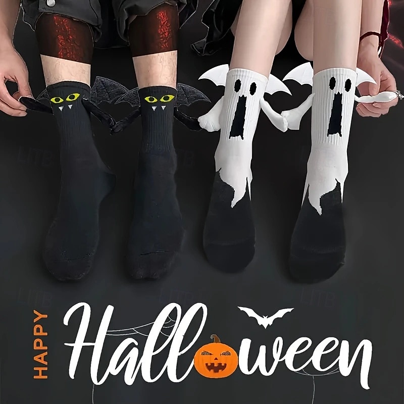 calzini da donna con ali di pipistrello e fantasmi di Halloween: divertenti accessori per feste spettrali del 2025 a $7.99 –P3