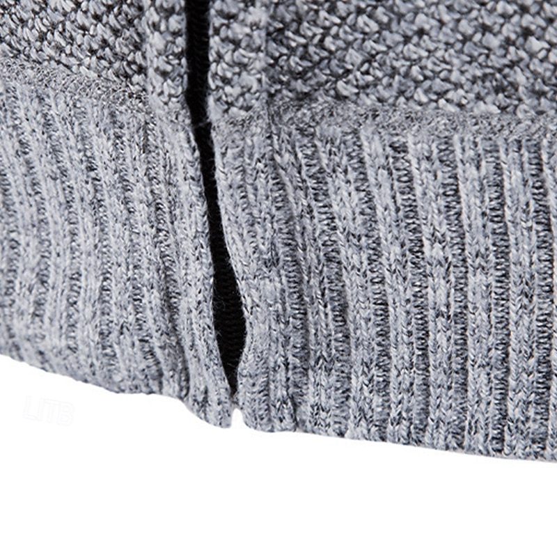 Herren Pullover Kleid Pullover Strickjacke Reißverschluss-Pullover Strickpullover Gerippt Stricken Normale Oberteile Gestrickt Gerippt Einfach Mit Kapuze Mode Schals Geschäft Lässig Bekleidung Herbst 2025 - $25.99 –P8