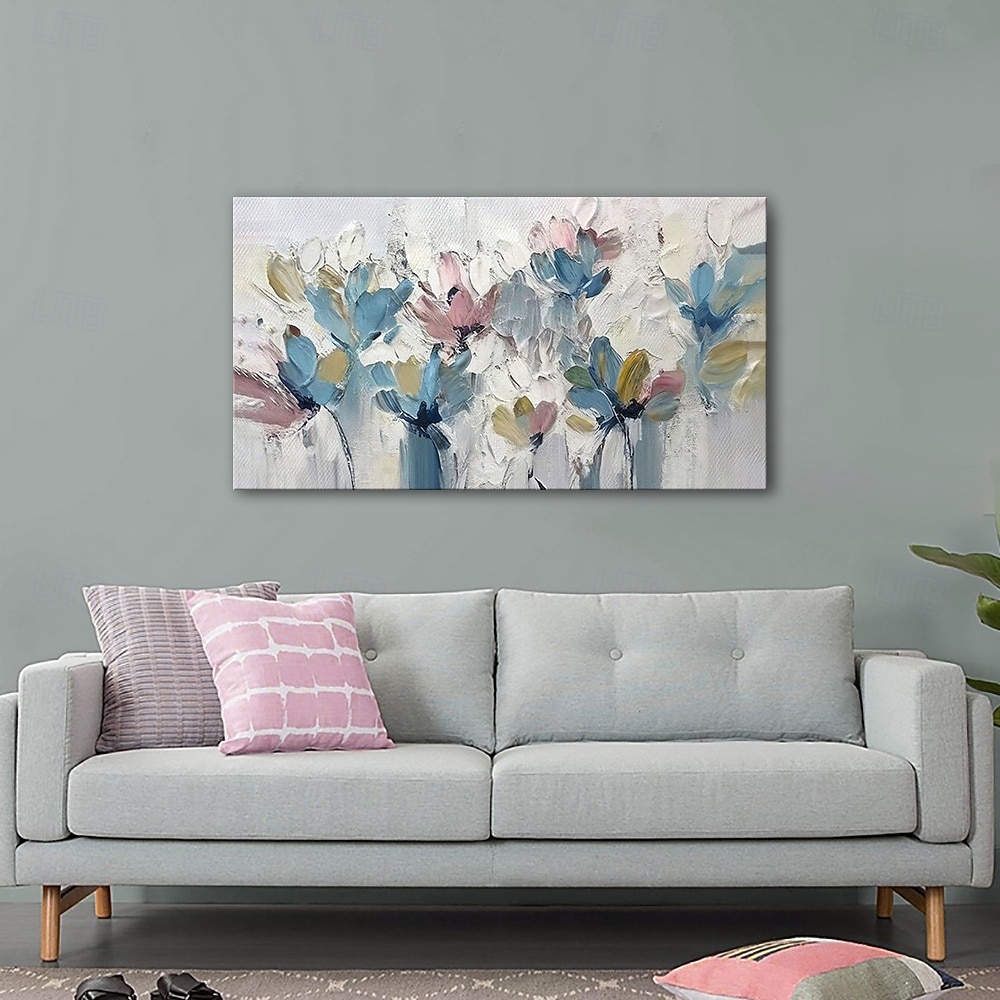 kézzel festett absztrakt virágos olajfestmények, vászonra kézzel készített virágok és növények otthoni nappali dekorációhoz, keret nélkül 2026 - $36.99 –P4