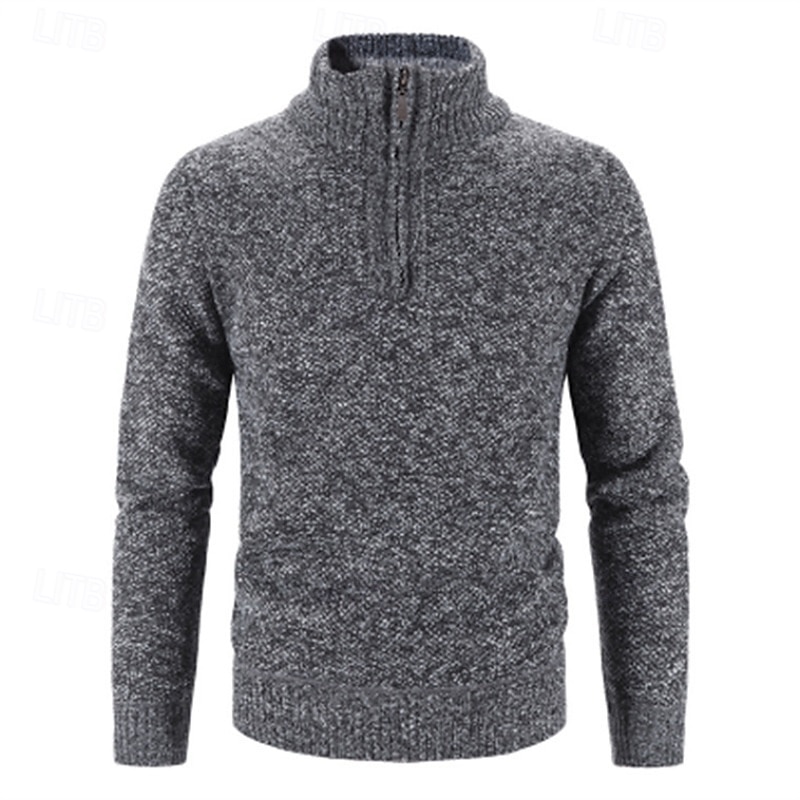 Per uomo Felpa Maglione Maglione con zip a un quarto A Coste Maglia Top Regolari Lavorato a maglia Slim Fit Semplice Colletto Mao Maglieria Contemporaneo Casuale Abbigliamento quotidiano Abbigliamento del 2026 a $22.99 –P3