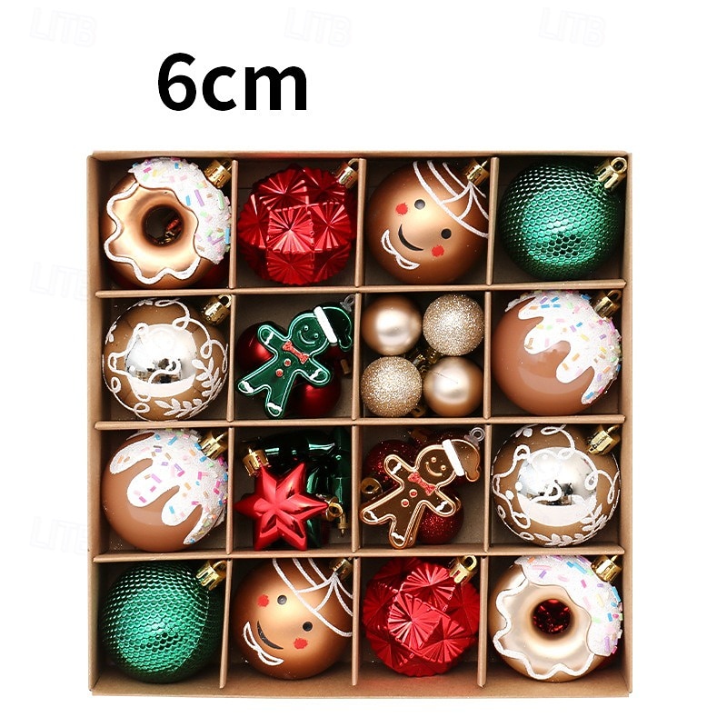 42 de globuri de Crăciun pentru brad, ornamente de Crăciun de 6 cm / 2,36 inch, set de globuri vopsite în vișiniu și auriu pentru agățat în brad 2025 - $25.99 –P9