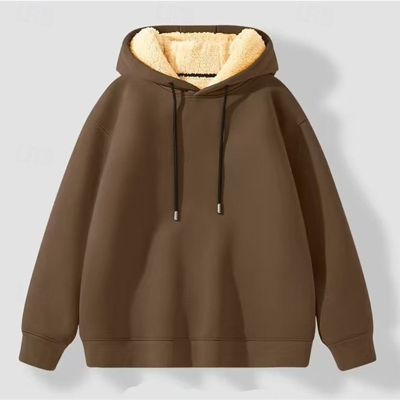 Homme Sweat à capuche Sweat à capuche en polaire Abricot Noir Jaune Vin Rouge À capuche Uni Cordon de serrage Sport & Loisir Quotidien Fête Polyester Streetwear Basique Occasionnel Automne Hiver de 2025 ? $19.49 –P12