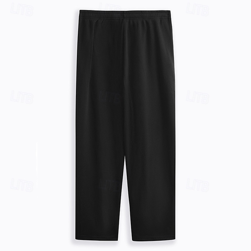 Herren Jogginghose Jogginghose Jogger Fleecehose Jogginghose mit weitem Bein Hose Tasche Elastischer Bund Einfach Komfort Weich Volle Länge Outdoor Lässig Täglich Klassicher Stil Lässig Schwarz Hell 2025 - $17.99 –P5