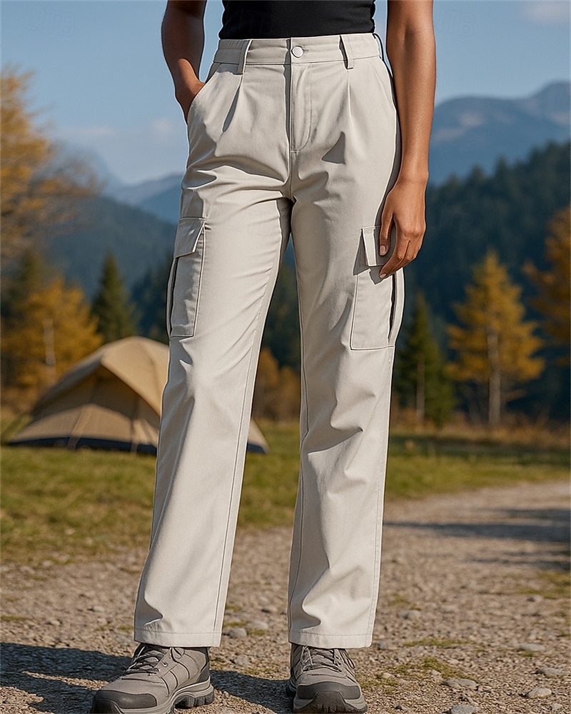 2026年 女性用 カーゴパンツ ハイキング パンツ 春 秋 アウトドア レギュラー 防水 防風 パンツ ポケット ブラック ピンク スパンデックス キャンピング＆ハイキング ゴルフ ランニング S M L XL XXL  コレクション – $26.99 –P2