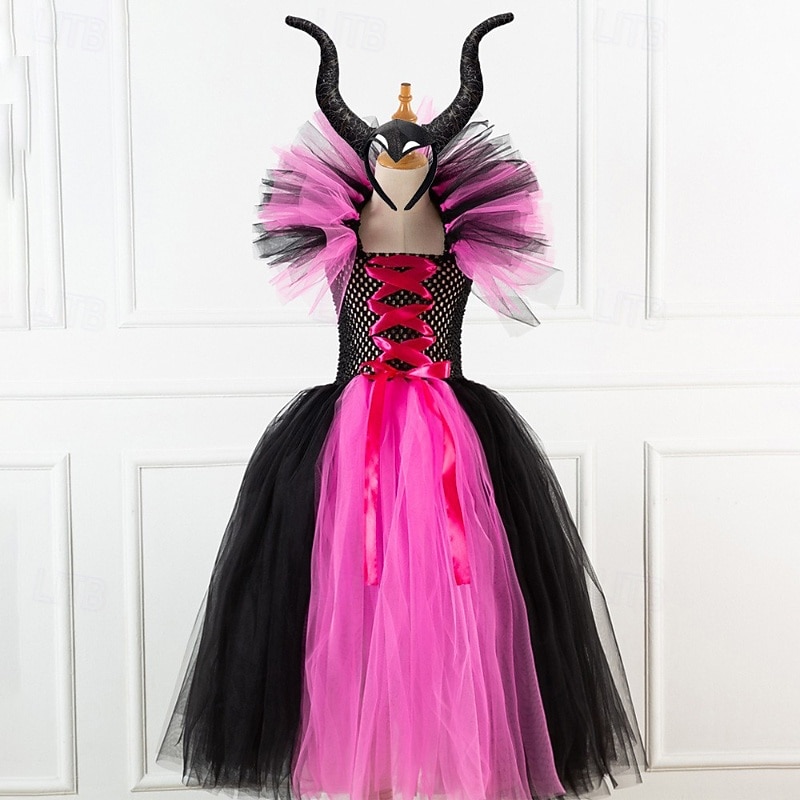 dětské dívčí cosplay šaty, cosplay šaty na zakázku, párty šaty s dlouhým rukávem, jednobarevné, párty na vystoupení, halloweenské párty, síťované, gotické, halloweenské, maxi šaty na zakázku, swingové 2025 - $32.99 –P7