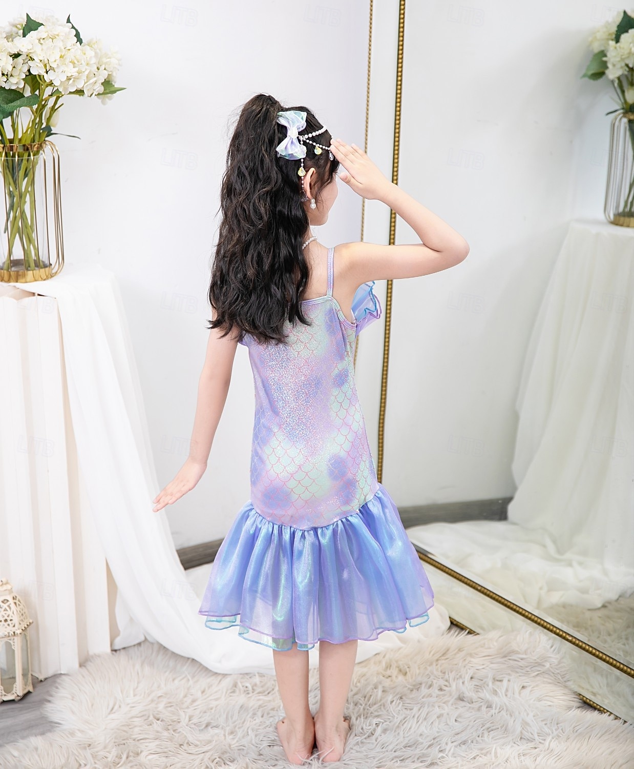 Book Week 2026 The Little Mermaid Little Mermaid Mermaid Tail Aqua Princess Dress  Halloween Dress Cosplay Costume Theme Party Costume Cosplay Movie Cosplay for Girls' Kid's Carnival Masquerade 2026 - $37.99 –P13