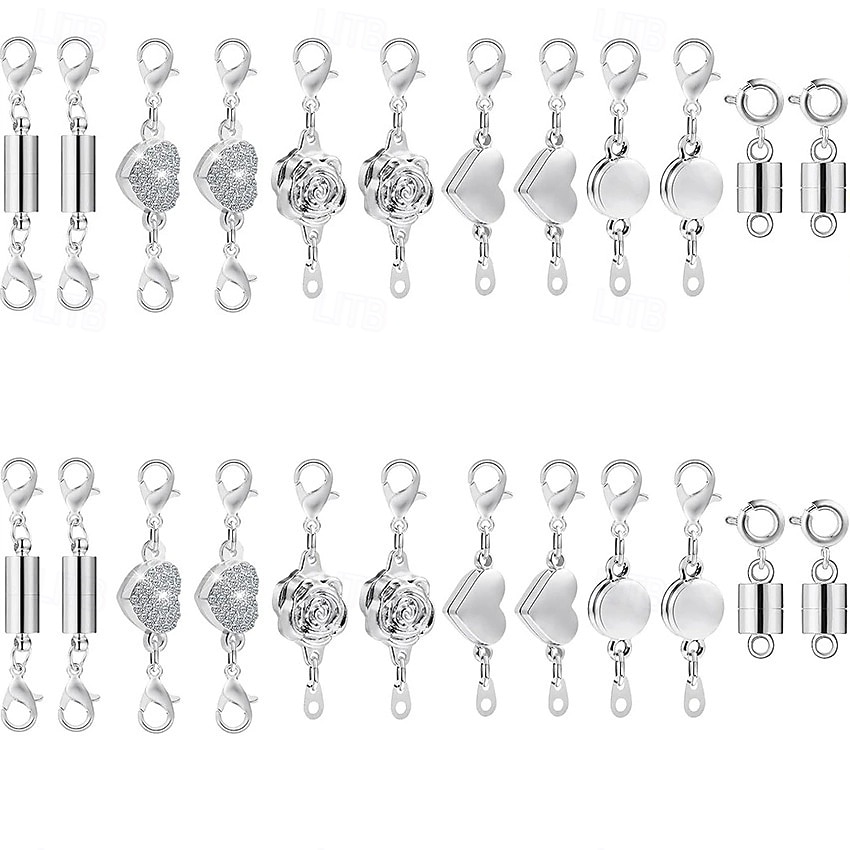 24 шт. магнитных застежек и замков для ожерелий 6 стилей, круглые, цилиндрические, трубчатые, магнитные застежки для ювелирных изделий, удлинители для магнитных застежек для браслетов и ювелирных 2025 - $27.99 –P4