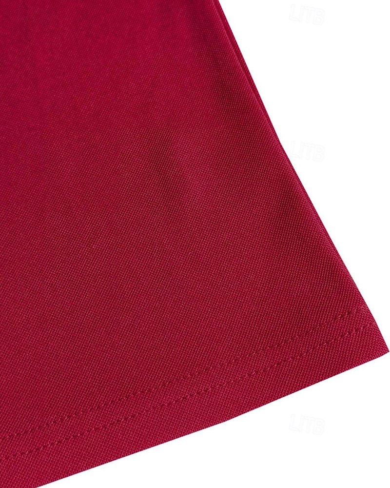 בגדי ריקוד גברים חולצת גולף חולצות פולו גולף עבודה קזו'אל דש שרוולים קצרים בסיסי מודרני אחיד כפתורים קיץ רגיל בורדו חולצת גולף 2025 - $16.49 –P7