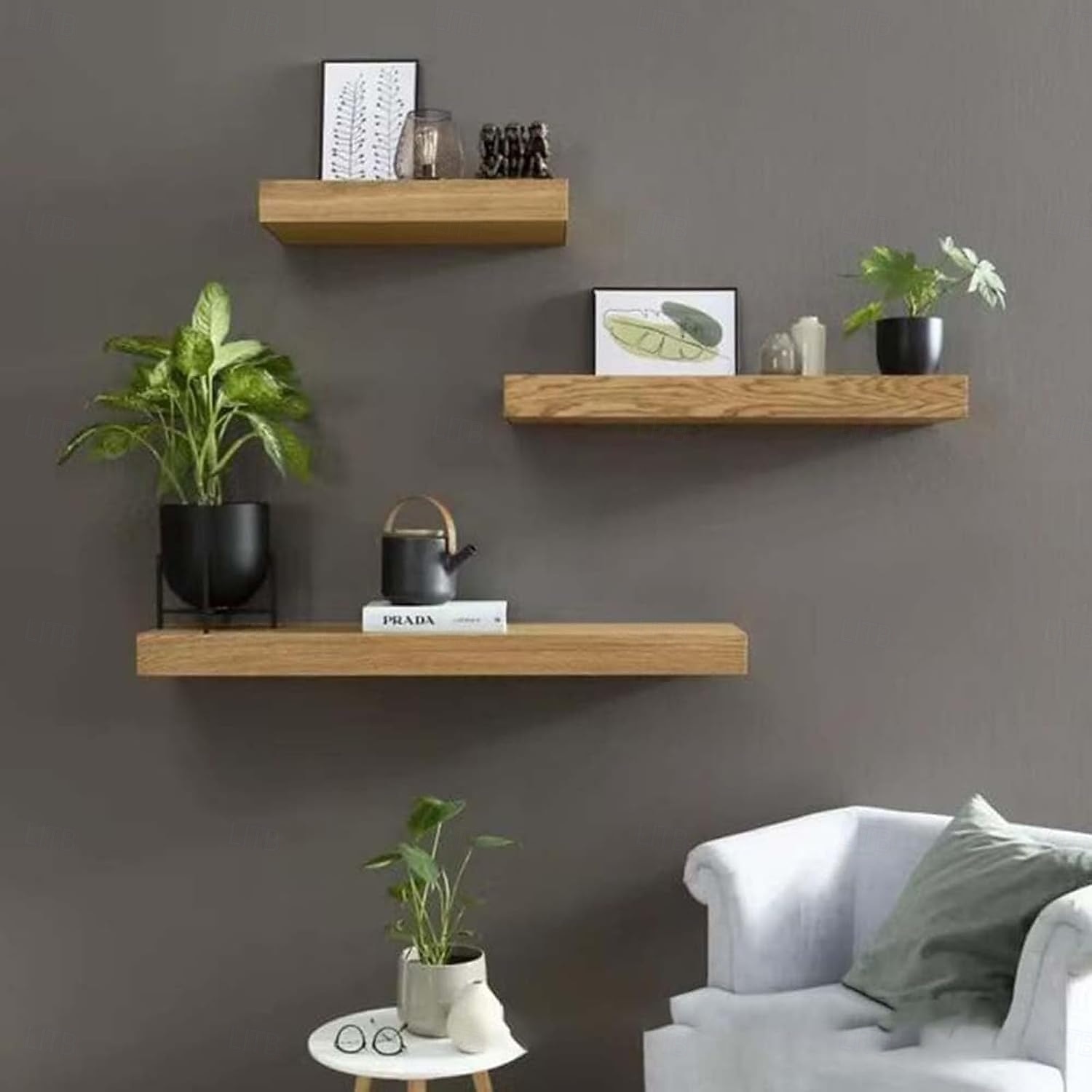 Étagères design avec compartiments, étagères flottantes cachées, solutions de rangement à compartiments dissimulés améliorées, panneau mural pour salon bureau, décoration d'étagère en bois de 2026 ? $92.99 –P9