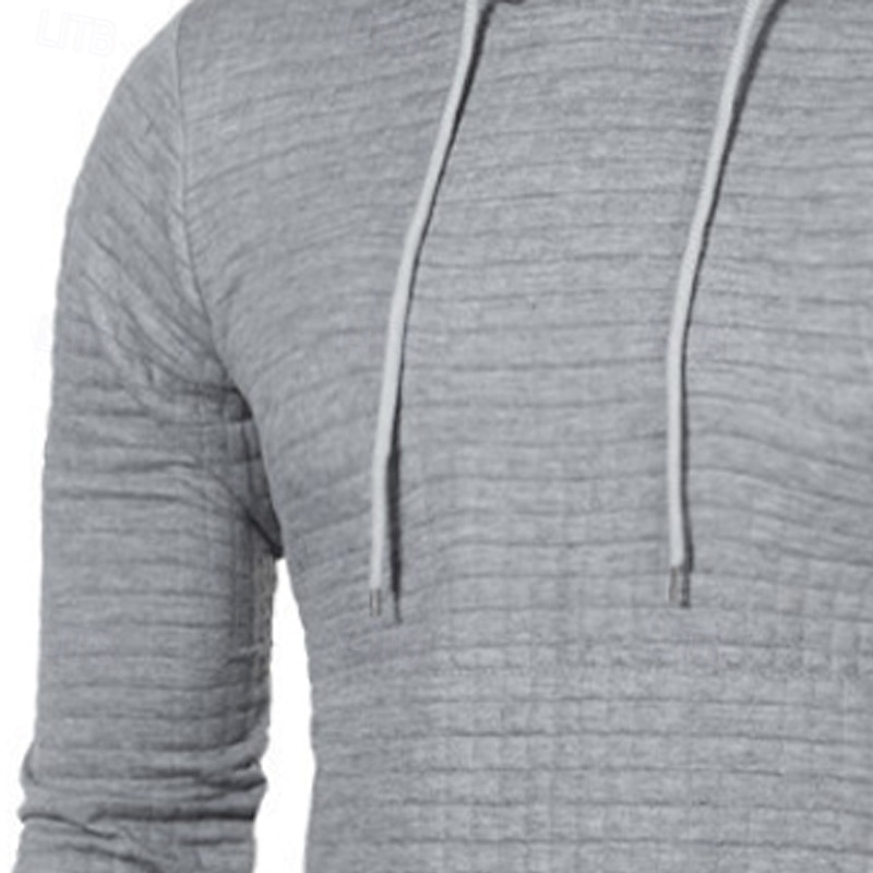Per uomo Felpa con cappuccio Felpa con cappuccio a nido d'ape Felpa con cappuccio tattica Nero Bianco Grigio chiaro Grigio scuro Con Cappuccio Semplice Cerniera Testurizzato Sport & Outdoor Casuale del 2025 a $23.99 –P7