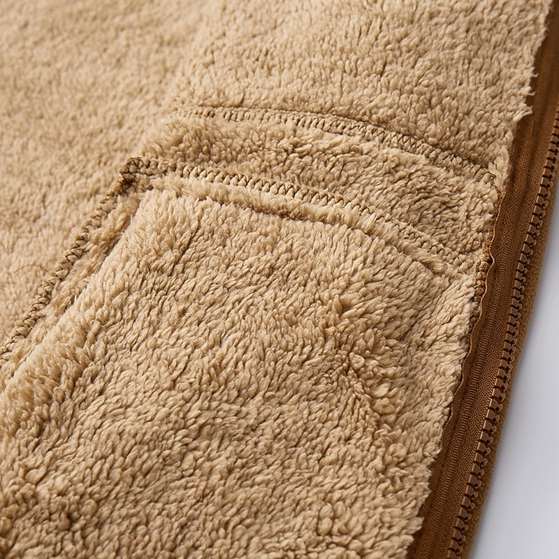 Ανδρικά Μπουφάν fleece Causal Ρούχα Γυμναστικής Τσέπη Με Κουκούλα Φθινόπωρο Χειμώνας Συμπαγές Χρώμα Ενεργό Ουδέτερος Κολάρο Πουκαμίσου Κοντό Μαύρο Βαθυγάλαζο Καφέ Πράσινο του τριφυλλιού Σακάκια 2026 - $47.99 –P7