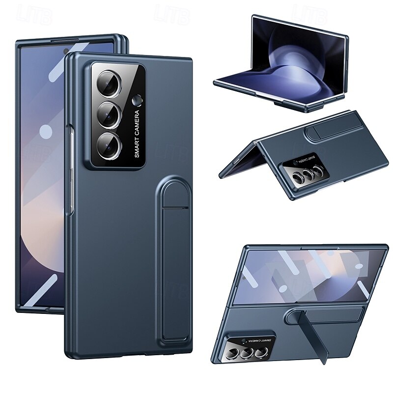 телефон Кейс для Назначение SSamsung Galaxy Z-образный сгиб 7 Z-сгиб 6 Z Fold 5 Z Fold 4 Кейс на заднюю панель и протектор экрана Откидная подножка Защита от удара Ретро 2025 - $14.99 –P1