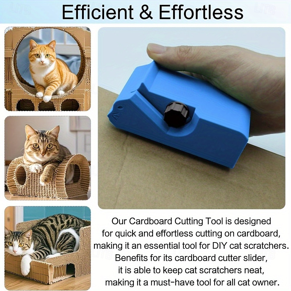 1pc DIY Cat Scratch Board Cutter Tool - Manual Cardboard Cutting Device with Sharp Edge Creation for Scratch Boards, Boxes, Gift Decorations - Safe for Cats, Easy-to-Use Household Crafting Tool 2025 - $7.99 –P11