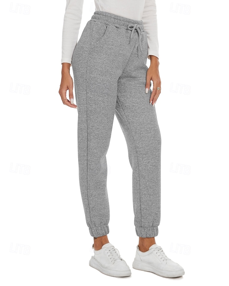Mujer Pantalones de lana Persona que practica jogging pantalones Ropa de calle Casual Longitud total Cintura Media Plano Bolsillo Diseño de cordón elástico Cómodo Calle Ropa Cotidiana Fin de semana 2026 - $26.99 –P11