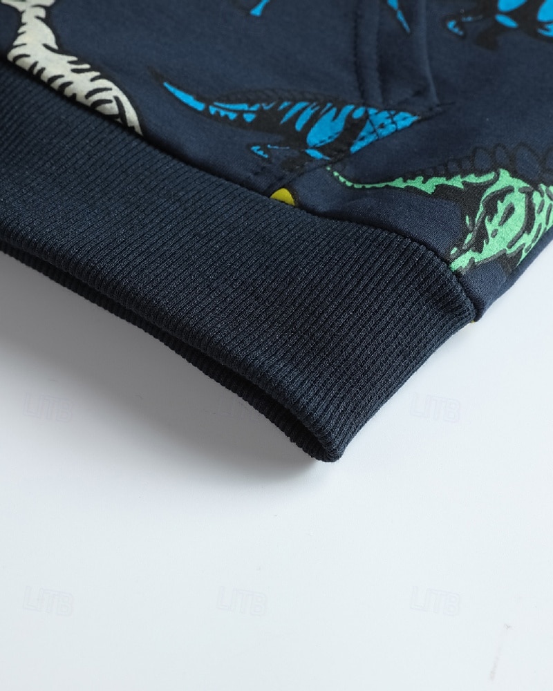Barn Pojkar hoodie med dragkedja Tecknat Långärmad Dragkedja Höst Grundläggande Bomull Utomhus 2025 - $30.99 –P11