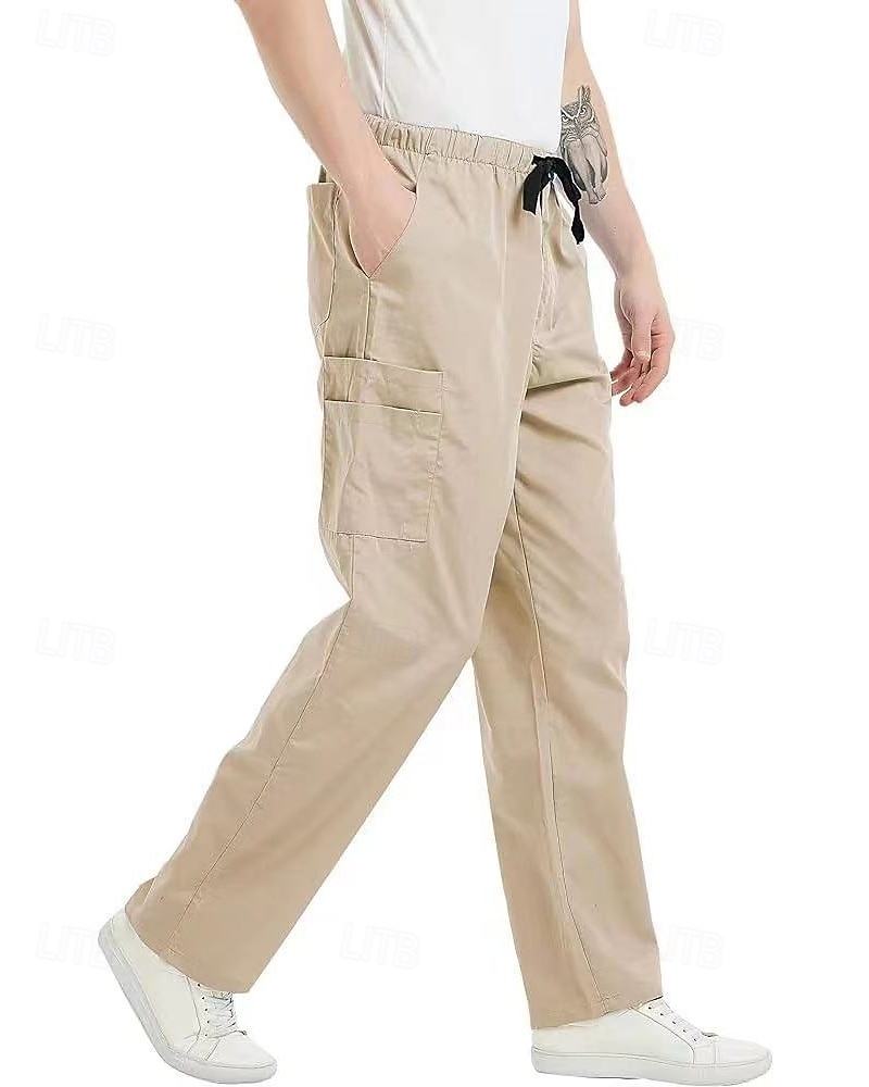 Per uomo Pantaloni Cargo Pantaloni Coulisse Elastico in vita Multi-tasche Semplice Indossabile All'aperto Quotidiano Campeggio & Escursionismo Moda Classico Nero Cachi del 2025 a $25.99 –P5