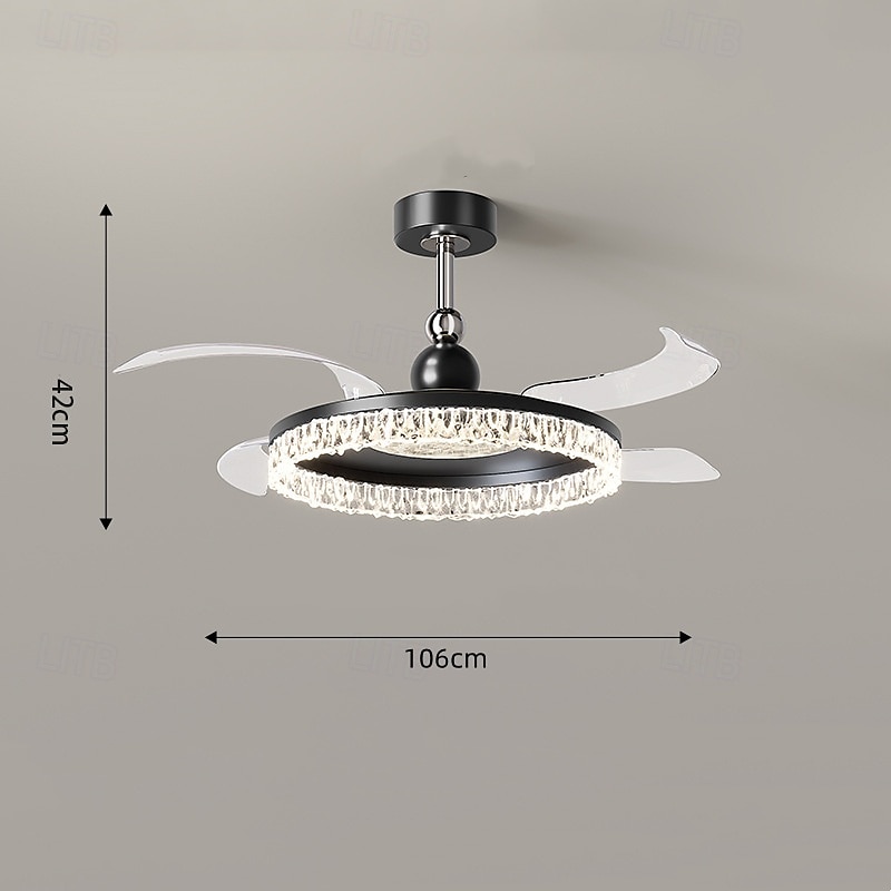 LED-Deckenventilatoren dimmbar mit Fernbedienung 106 cm Deckenleuchte mit Acryl-Lampenschirm Kronleuchter Schlafzimmer Wohnzimmer 2025 - $545.79 –P4
