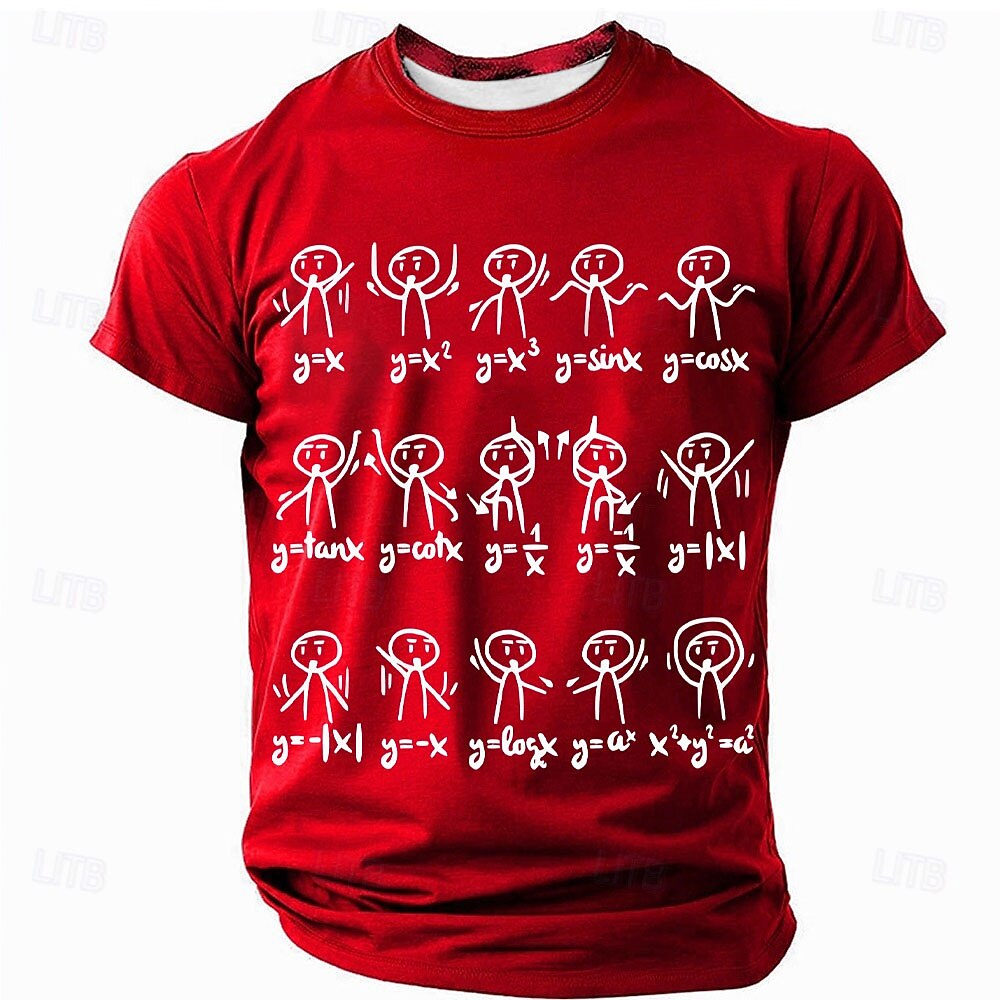 2025年 メンズ面白いグラフィックTシャツ数式とスティックフィギュアの数学グラフ | 科学ユーモアアパレル  コレクション – $17.99 –P3