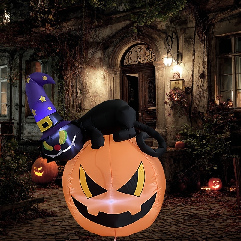1 τεμάχιο 1,2 μ./4 ποδιών Halloween μαύρη γάτα κολοκύθα φουσκωτό μοντέλο αέρα με LED εσωτερική και εξωτερική αυλή κήπος πάρτι γκαζόν Halloween φεστιβάλ ατμόσφαιρα διακοσμητικό φως us/eu/au/uk βύσμα 2025 - $39.99 –P4