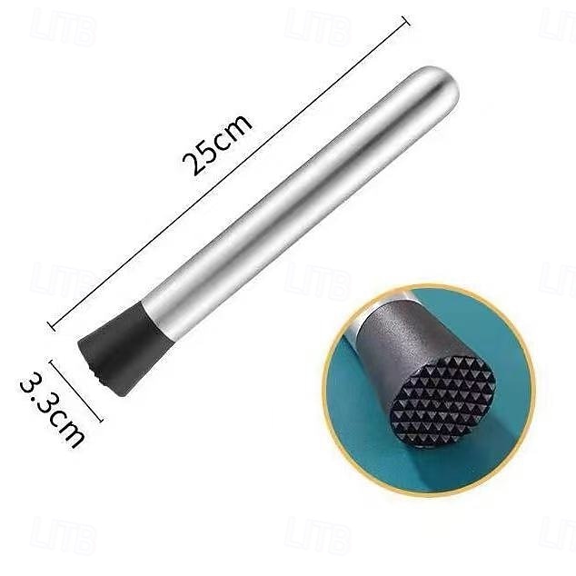 2 stk. juicerører og isknuser i rustfritt stål – manuell sitronjuicer og fruktpresse med ergonomisk håndtak, slitesterke kjøkkenredskaper for cocktailer, smoothies &fersk juiceutvinning, stilig 2026 - $13.99 –P5