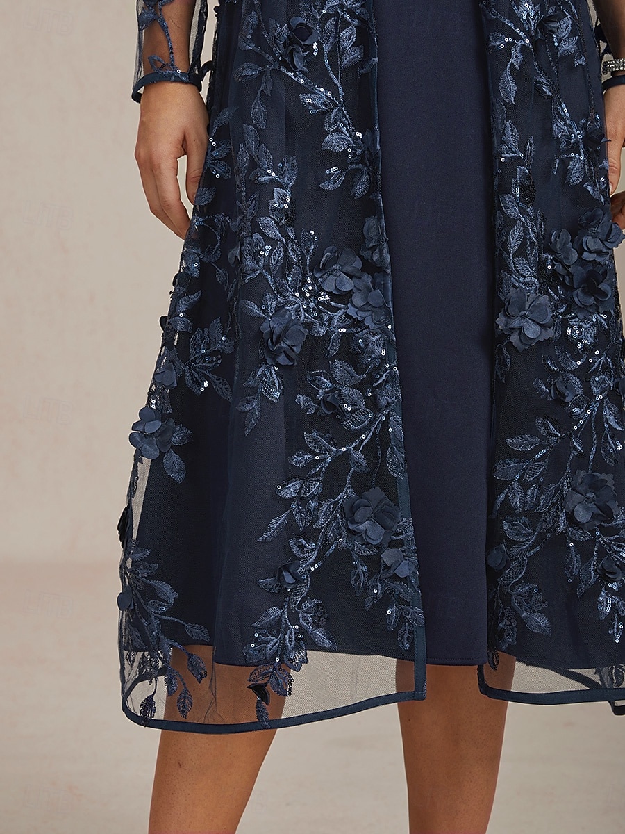 Femmes Robe Midi Robe fourreau Robe trapèze Élégant Mariage Soirée robe demoiselle d honneur Coupe régulière Couleur Unie Sans manches Col en V bleu marine Été Printemps Automne Hiver de 2025 ? $129.99 –P5
