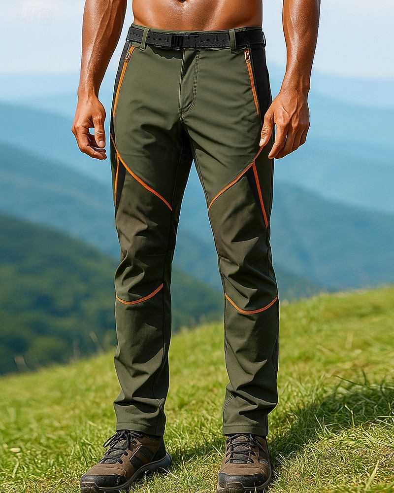 Муж. Штаны для туризма и прогулок Водонепроницаемые штаны Штаны софтшелл Весна Осень На открытом воздухе Стандартный Водонепроницаемость С защитой от ветра Нижняя часть Карман Военно-зеленный Зеленый 2026 - $28.99 –P1