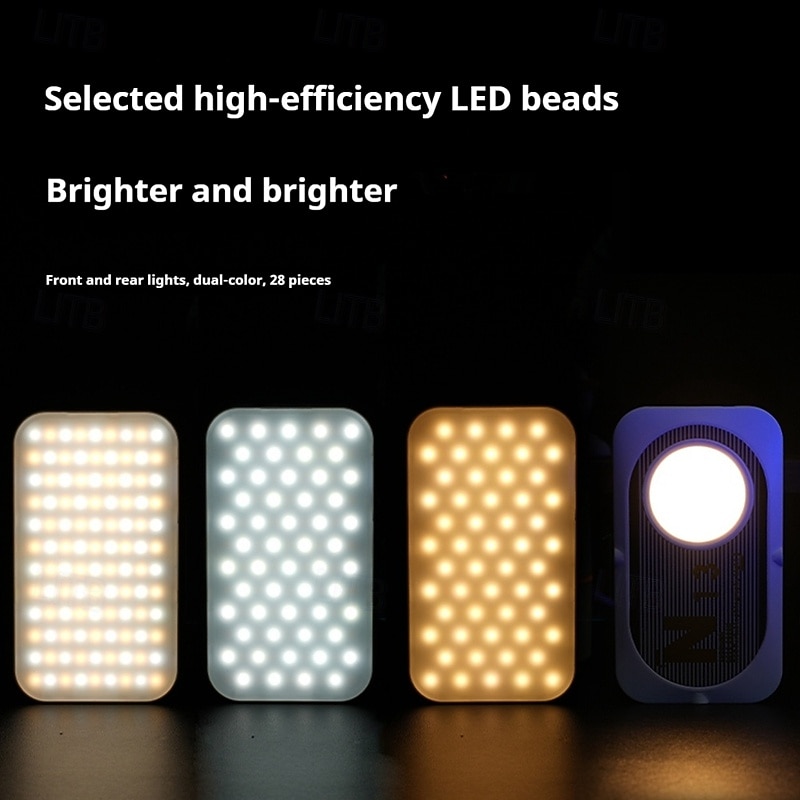 2025年 ポータブル セルフィー スマホライト 3モード LED クリップオンライト 充電式ビデオライト iPhone 写真 ティックトック Vlog コンピューター ノートパソコン ビデオ会議用  コレクション – $21.99 –P2