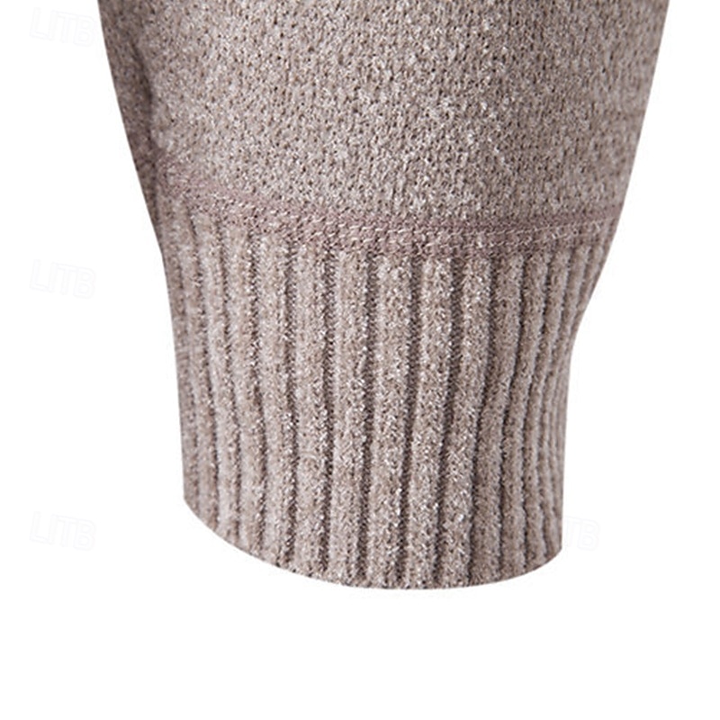 Herren Pullover Kleid Pullover Strickjacke Reißverschluss-Pullover Strickpullover Gerippt Stricken Normale Oberteile Gestrickt Gerippt Einfach Stehkragen Mode Schals Lässig Alltagskleidung Bekleidung 2025 - $35.99 –P5