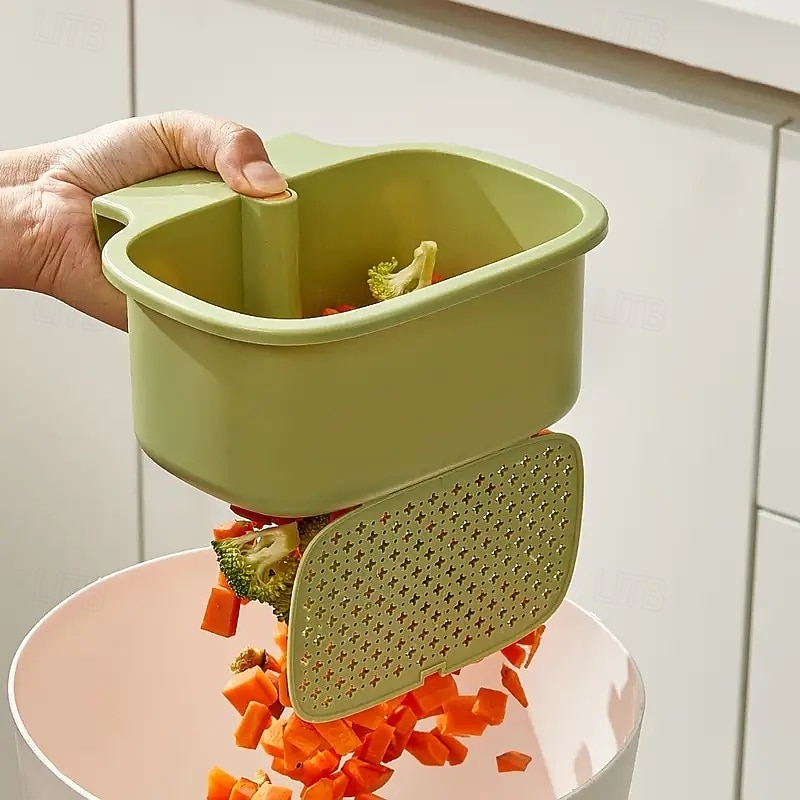 2025年 ワンボタン開閉式吊り下げシンクコーナーラック多目的野菜洗浄機/食器洗い機ホルダーキッチン、フルーツに最適 &野菜保存とスープストレーナー コレクション – $6.99 –P10