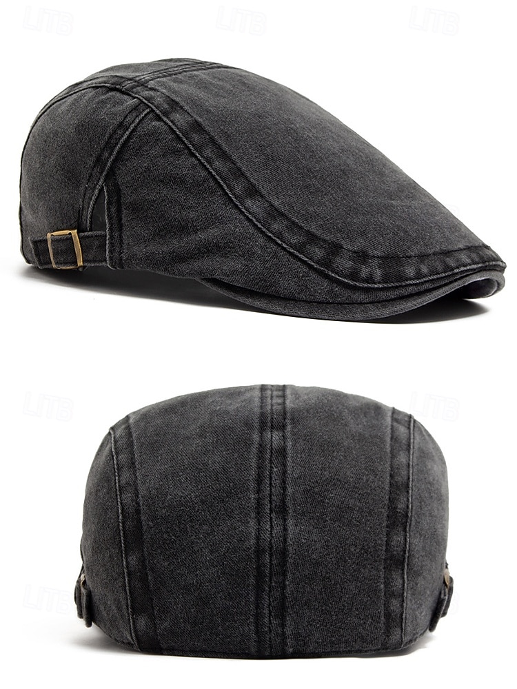 berretto piatto da uomo in cotone lavato con visiera edera – cappello da guida newsboy con fibbia regolabile, stile vintage leggero e traspirante per golf, viaggi, attività all'aperto e uso quotidiano del 2025 a $14.99 –P7