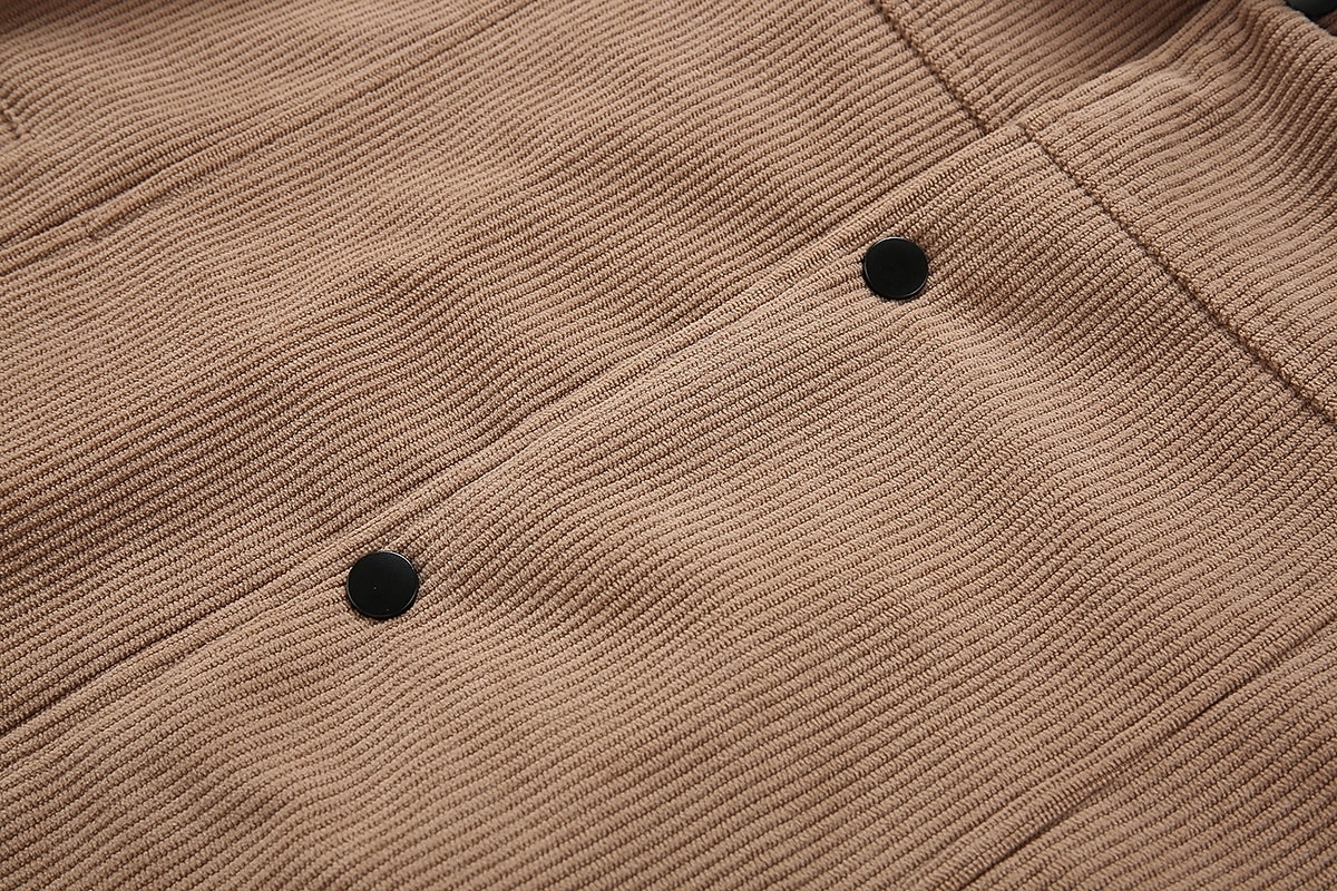 Per uomo Giacca in Velluto a Coste Giacca in Pile Formale Casa Calore Termico Tasca Autunno Tinta unica Attivo Vintage Colletto a Camicia Regolare Nero Bianco Verde Cachi Giacca del 2025 a $51.99 –P10