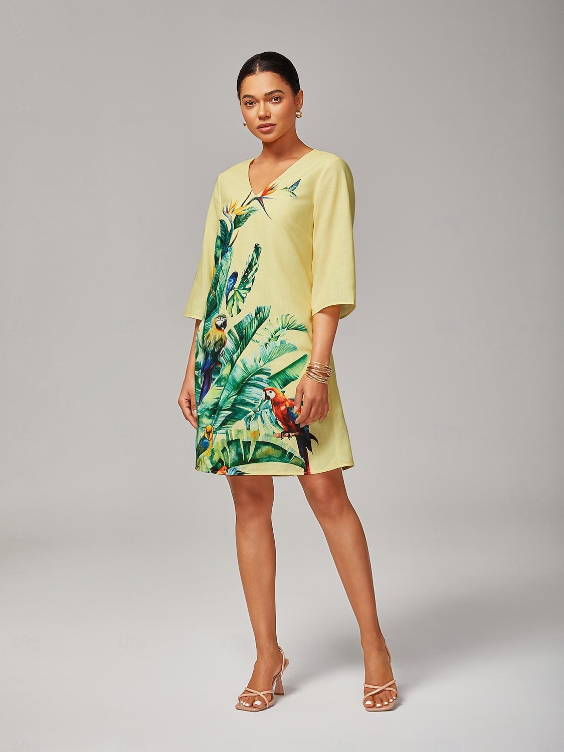 mini-robe ample à imprimé floral et col en V de 2025 ? $68.99 –P1