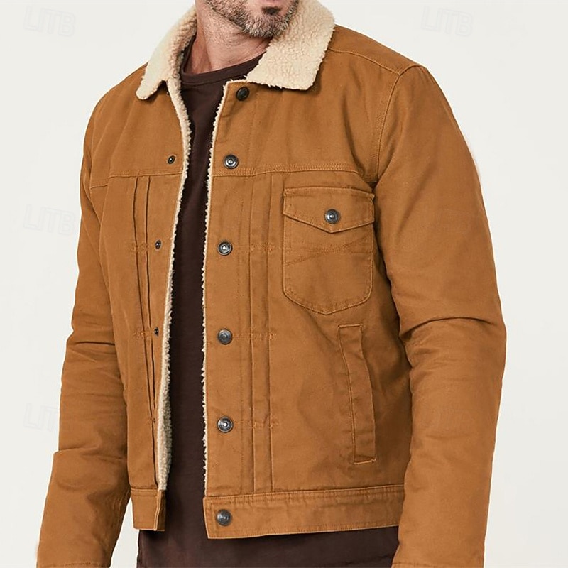 Per uomo Giacca Invernale Giacca in Pile Giacca Cargo Giacca Casual Vacanza Quotidiano Calore Termico Tasca Pile Autunno Inverno Semplice Moda Streetwear Bavero Regolare Nero Cachi Grigio scuro Giacca del 2025 a $53.99 –P3