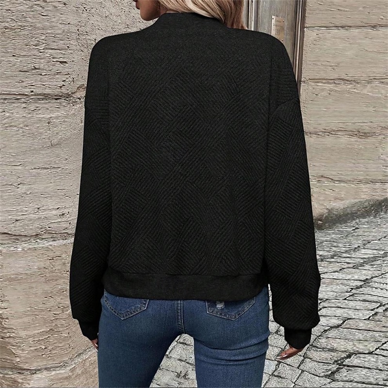 Per donna Cappotto Giacca Casual Confortevole Traspirante Cerniera Tasca Moda Moderno Casual Semplice Uscire Weekend Cerniera Regolare Collo alla coreana Vestibilità regolare Manica Lunga Capispalla del 2025 a $23.99 –P12