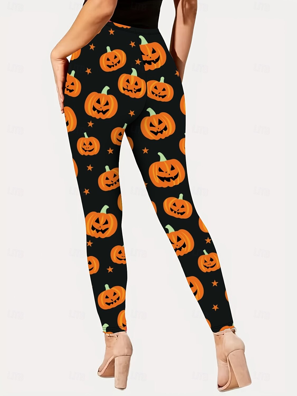 Dámské Legíny prázdniny Vinobraní Módní Po kotníky Vysoký pasPantsHalloween Grafika předvečer Všech svatých Potisk Yumuşak Prodyšné Elastické Dovolená ulice Ležérní Oranžová Jaro Podzim Zima Slim 2025 - $19.99 –P2