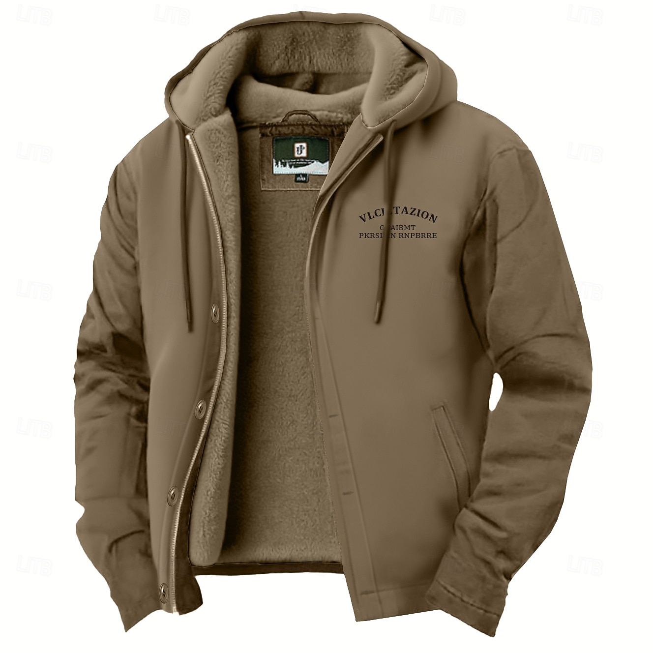 Per uomo Giacca in Pile Giacca con Cappuccio Formale Casa Fodera in Pile Portatile Tasca Con cappuccio Primavera Autunno Inverno Tinta unica Attivo Vintage Con Cappuccio Regolare Marrone Grigio del 2025 a $57.99 –P4