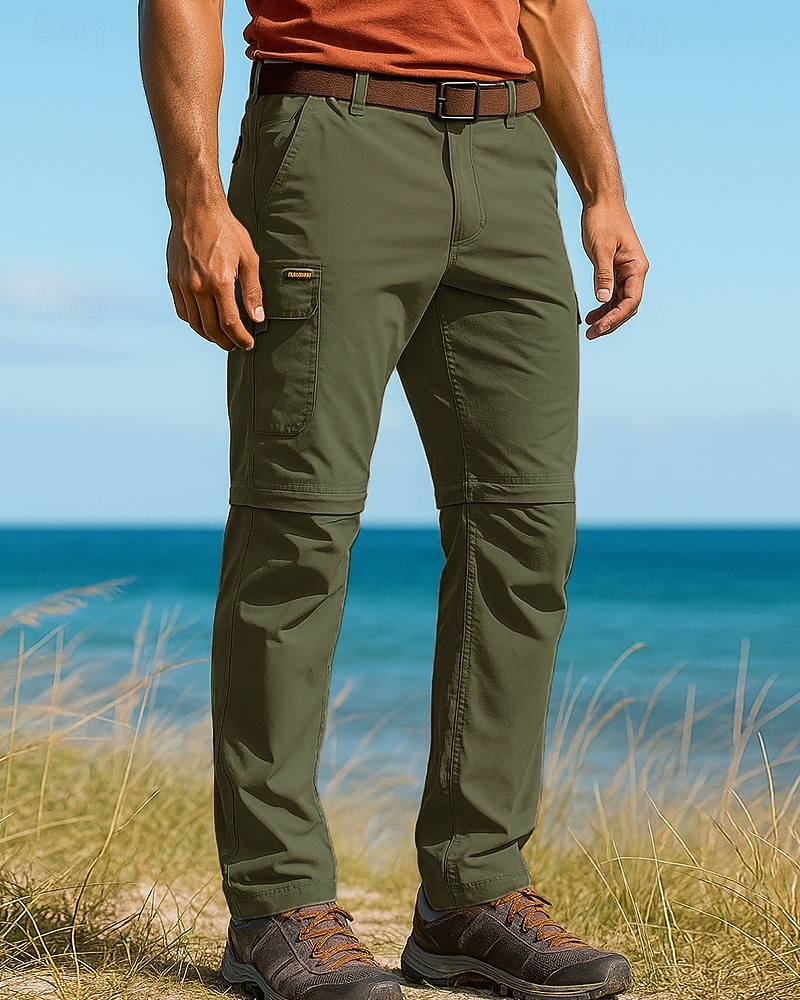 Herren Abzippbare Hosen Wanderhosen Softshellhosen Frühling Herbst Außen Normale Passform Wasserdicht Winddicht Unterteile Tasche Schwarz Armeegrün Camping / Wandern Laufen S M L XL XXL 2026 - $34.99 –P4