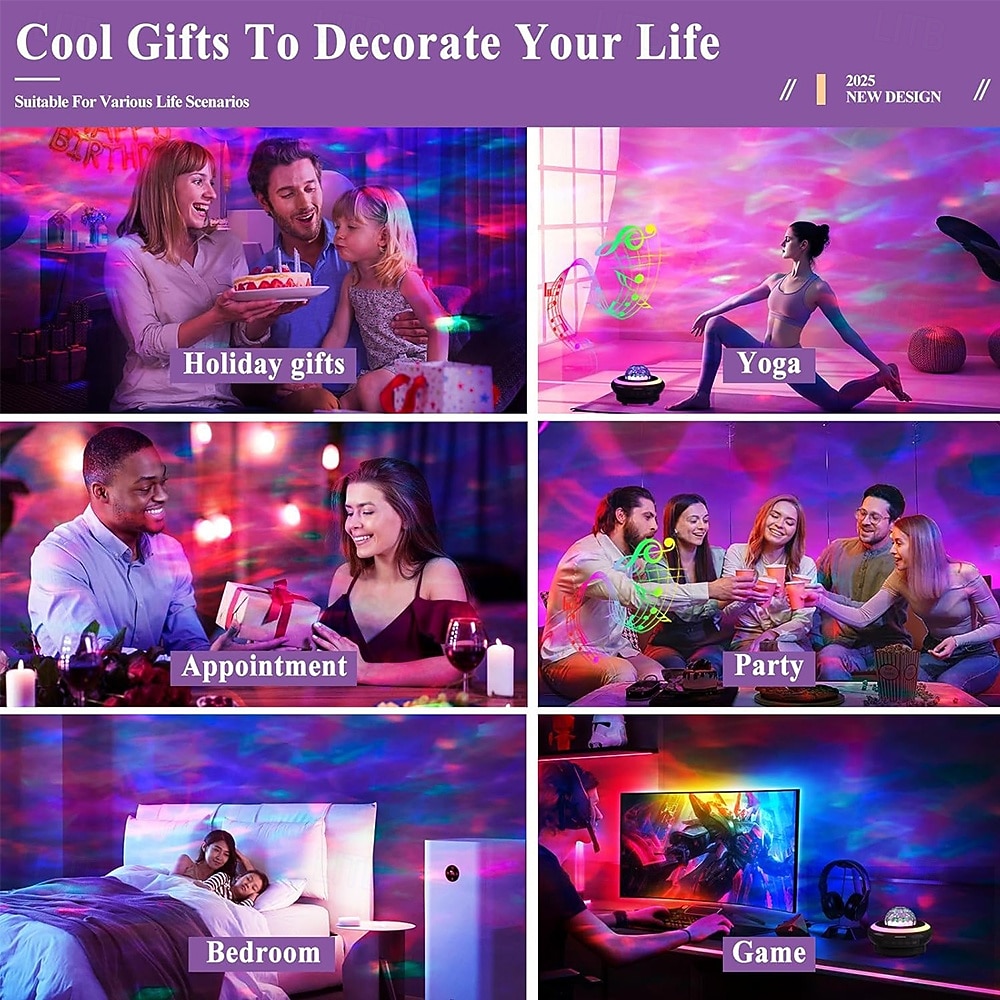 Galaxy Projector for Bedroom 4 Lighting Modes Galaxy Light Projector with Bluetooth Speaker and Remote USB Powered Kids Night Light Projectors for Home Decor Teen Girl Gifts 2025 - $42.99 –P7